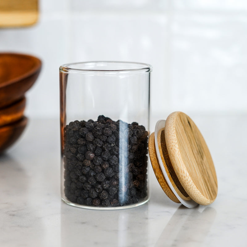Glass Storage Jar with Bamboo Lid