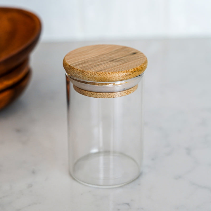Glass Storage Jar with Bamboo Lid