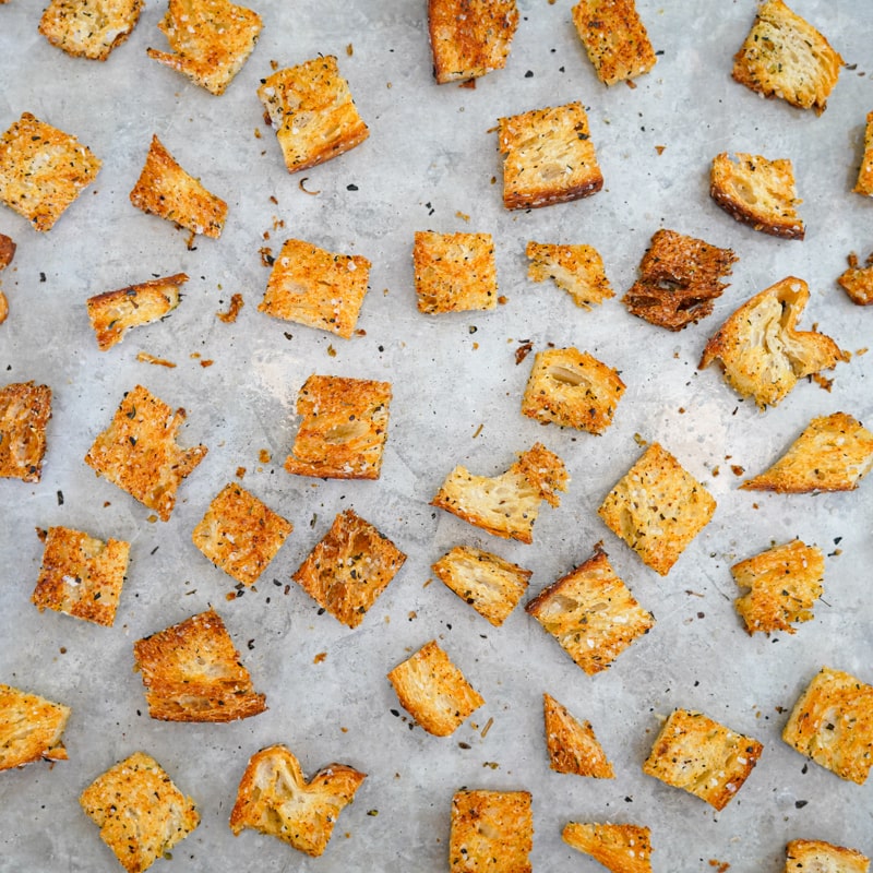 Salty Sourdough Croutons