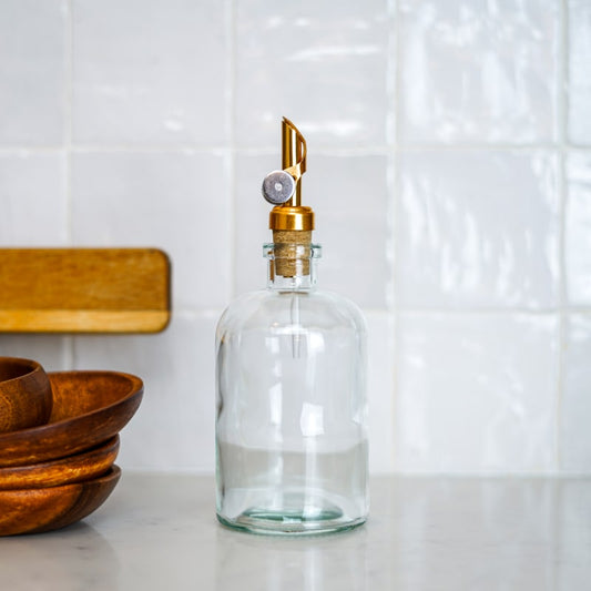 Vintage Apothecary Clear Glass Bottle