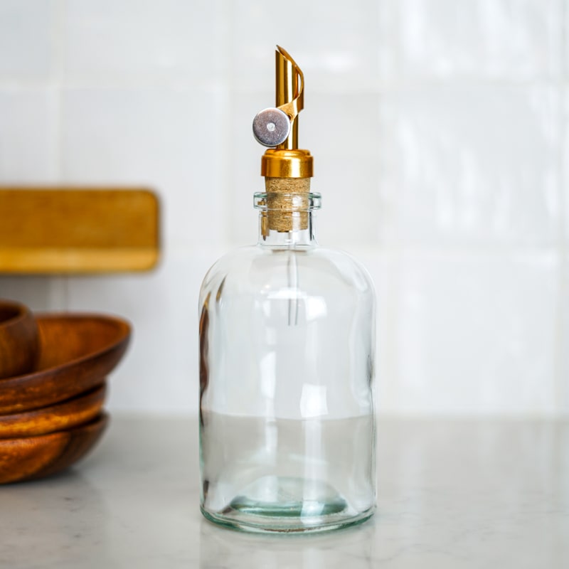 Vintage Apothecary Clear Glass Bottle