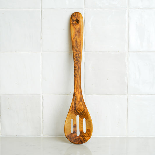 Olive Wood Slotted Spoon