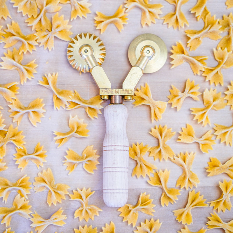 Double Brass Pasta Cutter Wheel